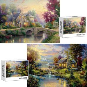 Puzzle for Thomas & Kinkade 1 Pack 1000 Pieces  Lake House Puzzles